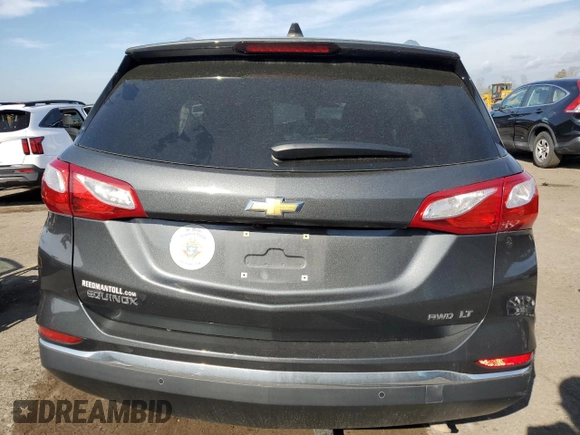 2018 Chevrolet Equinox LT z VIN 2GNAXSEV7J6185549, wystawiony jako Copart lot #53946125 z przebiegiem Nie podano mil oraz Szkoda całkowita • Salvage title. Historia ofert i sprzedaży dostępna na DreamBid. Obrazek 6.
