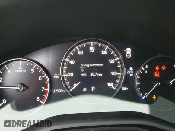 2021 Mazda 3 Preferred with VIN 3MZBPBCM6MM208530, listed as a Copart auction lot 46861595 with 37,599 mi miles and Salvage Title. Bid and sale history available at DreamBid. Image 9.