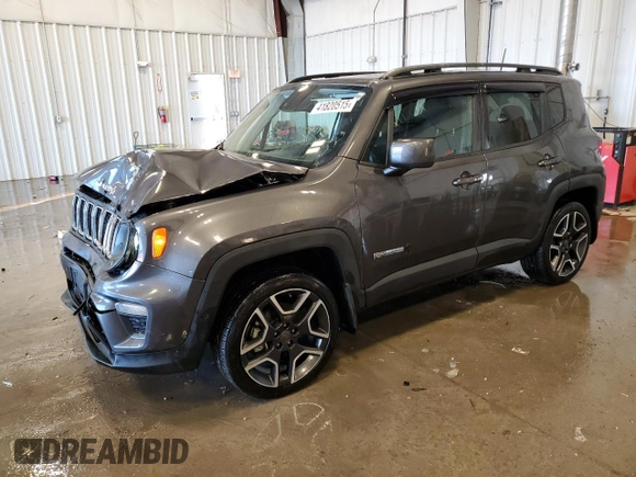 2021 Jeep Renegade Latitude with VIN ZACNJDB10MPM67416, listed as a Copart auction lot 41820515 with 36,119 mi miles and Non repairable. Bid and sale history available at DreamBid. Image 1.