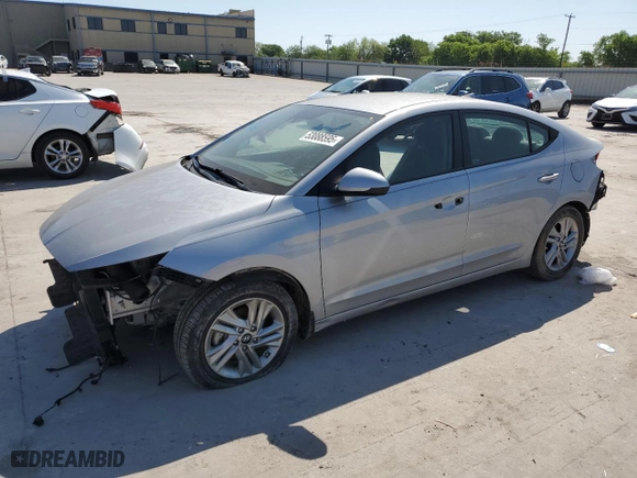 2020 Hyundai Elantra Value Edition with VIN KMHD84LFXLU056571, listed as a Copart auction lot 53088595 with 0 mi miles and Salvage Title. Bid and sale history available at carsss.com. Image 1.
