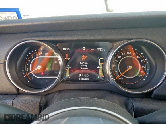 2022 Jeep Gladiator High Altitude z VIN 1C6HJTFG0NL178705, wystawiony jako Copart lot #60988265 z przebiegiem 51 143 mil mil oraz Szkoda całkowita • Salvage title. Historia ofert i sprzedaży dostępna na DreamBid. Obrazek 9.
