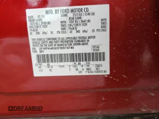 2015 Ford Edge Titanium z VIN 2FMPK4K9XFBB74740, wystawiony jako Copart lot #55529335 z przebiegiem 155 605 mil mil oraz Szkoda całkowita • Salvage title. Historia ofert i sprzedaży dostępna na DreamBid. Obrazek 12.