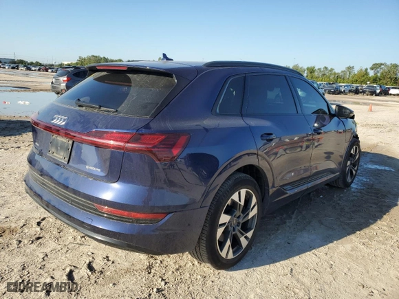 2022 Audi e-tron Premium with VIN WA1AAAGEXNB022571, listed as a Copart auction lot 73378024 with 40,953 mi miles and Salvage Title. Bid and sale history available at carsss.com. Image 3.