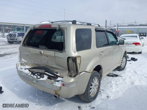 2010 Mercury Mariner Premier with VIN 4M2CN8H72AKJ05699, listed as a IAAI auction lot 41631468 with 205,563 mi miles. Bid and sale history available at carsss.com. Image 4.