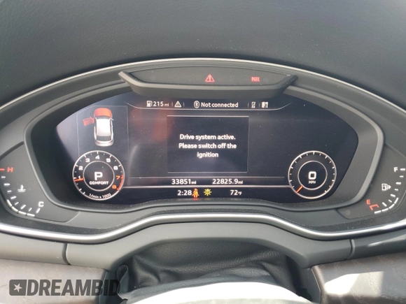 2018 Audi Q5 Premium with VIN WA1ANAFY2J2227182, listed as a Copart auction lot 60544075 with 33,851 mi miles and Salvage title. Bid and sale history available at DreamBid. Image 9.