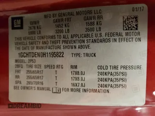 2017 Chevrolet Colorado 4WD Z71 with VIN 1GCHTDEN0H1195822, listed as a Copart auction lot 76868404 with 88,498 mi miles and Salvage Title. Bid and sale history available at carsss.com. Image 12.