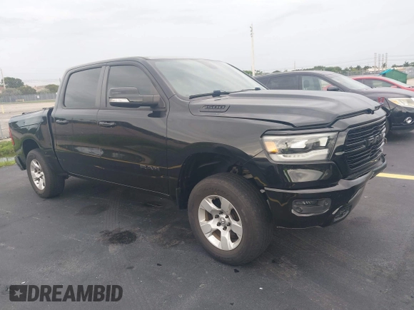 2019 Ram 1500 Big Horn with VIN 1C6RREFT1KN888945, listed as a IAAI auction lot 42419282 with 77,403 mi miles and . Bid and sale history available at DreamBid. Image 1.