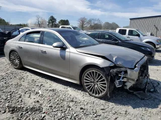2021 Mercedes-Benz S 580 with VIN W1K6G7GB3MA056414, listed as a Copart auction lot 47523345 with Not Provided miles and Salvage Title. Bid and sale history available at DreamBid. Image 4.