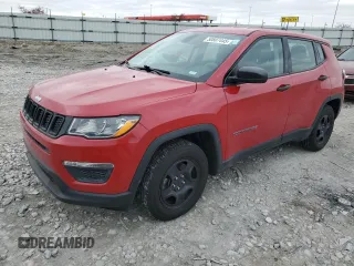2020 Jeep Compass Sport with VIN 3C4NJCABXLT166098, listed as a Copart auction lot 50807445 with 87,719 mi miles and Salvage title. Bid and sale history available at DreamBid. Image 1.