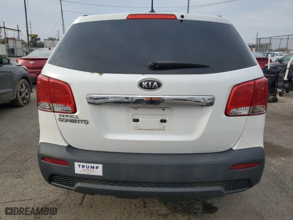 2011 Kia Sorento LX with VIN 5XYKT3A16BG076523, listed as a Copart auction lot 53142915 with 154,375 mi miles and Clean Title. Bid and sale history available at carsss.com. Image 6.