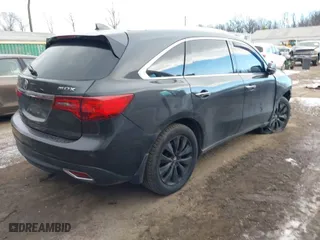 2015 Acura MDX Tech Pkg with VIN 5FRYD3H46FB003624, listed as a IAAI auction lot 41341558 with 157,736 mi miles. Bid and sale history available at carsss.com. Image 4.