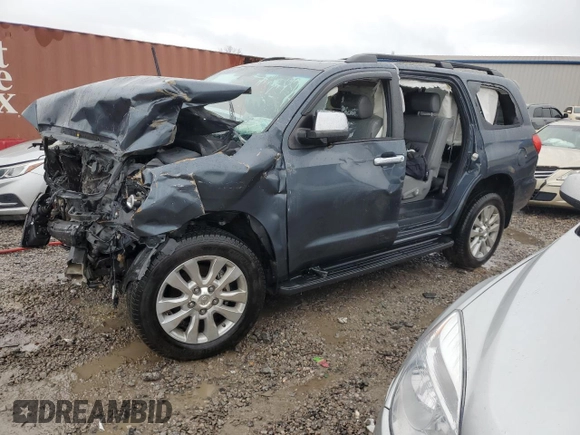 2008 Toyota Sequoia Platinum with VIN 5TDBY67AX8S022387, listed as a Copart auction lot 39725884 with 0 mi miles and Salvage Title. Bid and sale history available at carsss.com. Image 1.