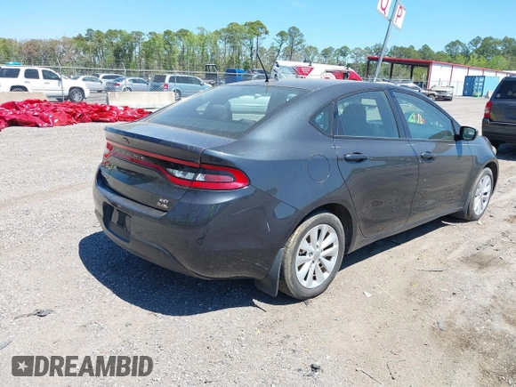 2014 Dodge Dart SXT with VIN 1C3CDFBB5ED822364, listed as a IAAI auction lot 41897570 with 116,733 mi miles. Bid and sale history available at carsss.com. Image 4.