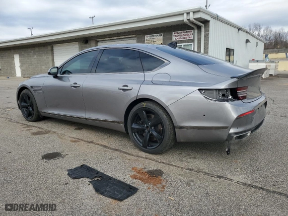 2023 Genesis G80 3.5T Sport with VIN KMTGB4SD6PU185868, listed as a Copart auction lot 39328284 with 9,260 mi miles. Bid and sale history available at carsss.com. Image 2.
