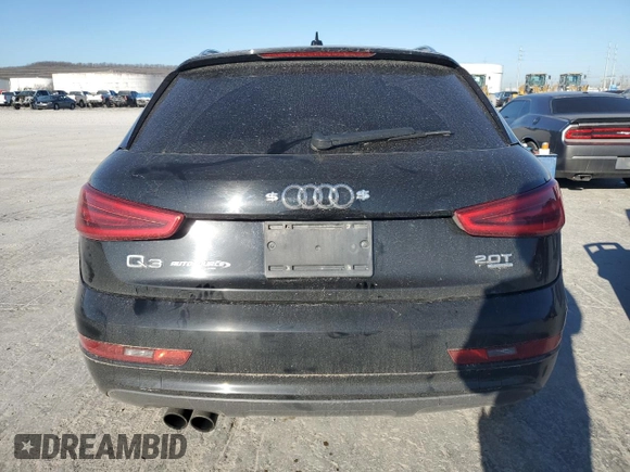 2015 Audi Q3 Premium Plus with VIN WA1EFCFS0FR011769, listed as a Copart auction lot 48183155 with 158,666 mi miles and Salvage title. Bid and sale history available at DreamBid. Image 6.