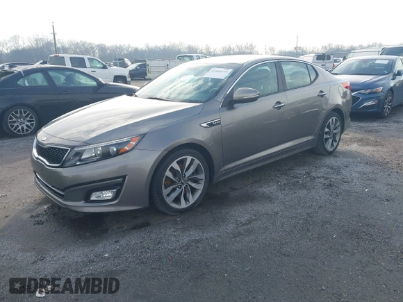 2014 Kia Optima SX Turbo with VIN 5XXGR4A64EG286133, listed as a IAAI auction lot 41489575 with 68,573 mi miles and . Bid and sale history available at DreamBid. Image 2.