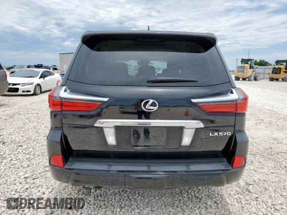 2017 Lexus LX 570 with VIN JTJHY7AX1H4227084, listed as a Copart auction lot 60571775 with 118,085 mi miles and Salvage title. Bid and sale history available at DreamBid. Image 6.