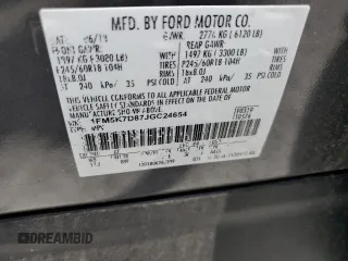 2018 Ford Explorer XLT с VIN 1FM5K7D87JGC24654, выставлен на аукционе Copart как лот 61004765 с пробегом 81 096 миль миль и Списание • Salvage title. История ставок и продаж доступна на DreamBid. Изображение 14.