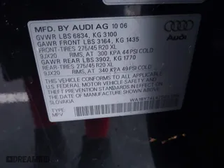 2007 Audi Q7 Premium with VIN WA1BY74L47D051366, listed as a IAAI auction lot 41484411 with 166,181 mi miles. Bid and sale history available at carsss.com. Image 9.