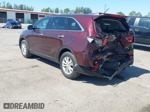 2019 Kia Sorento LX with VIN 5XYPGDA39KG576807, listed as a IAAI auction lot 42063866 with 53,899 mi miles. Bid and sale history available at carsss.com. Image 3.