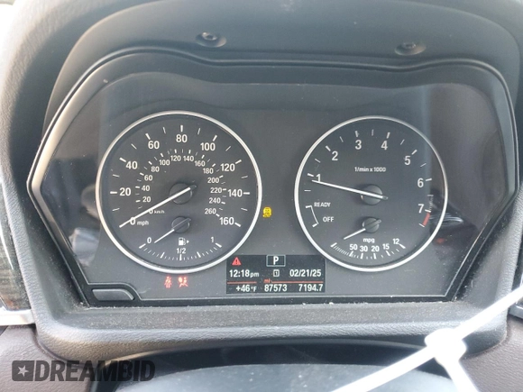 2016 BMW X1 xDrive28i with VIN WBXHT3Z38G4A50694, listed as a Copart auction lot 45714525 with 87,573 mi miles and Salvage Title. Bid and sale history available at carsss.com. Image 9.