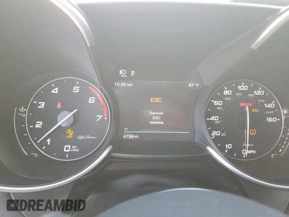 2023 Alfa Romeo Giulia with VIN ZARFAMAN9P7667245, listed as a Copart auction lot 49924525 with 4,799 mi miles and Salvage title. Bid and sale history available at DreamBid. Image 9.