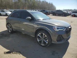 2021 Audi Q3 S line Premium Plus with VIN WA1EECF32M1028239, listed as a Copart auction lot 46702965 with 50,244 mi miles and Salvage Title. Bid and sale history available at carsss.com. Image 4.