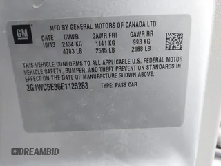 2014 Chevrolet Impala LTZ with VIN 2G1WC5E36E1125283, listed as a IAAI auction lot 41672856 with 150,361 mi miles and . Bid and sale history available at DreamBid. Image 9.