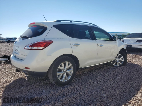 2013 Nissan Murano SL with VIN JN8AZ1MW9DW314011, listed as a Copart auction lot 71598644 with 127,370 mi miles and Salvage Title. Bid and sale history available at carsss.com. Image 3.