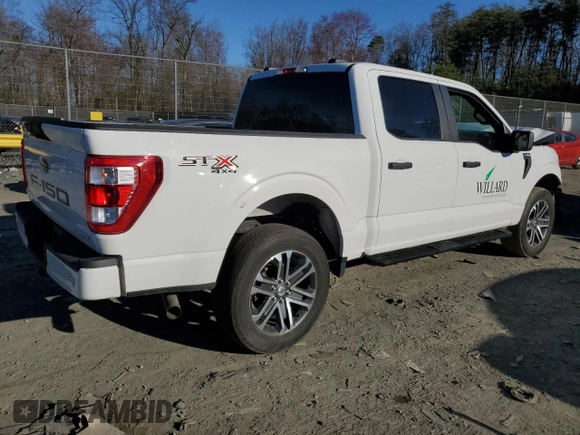 2022 Ford F-150 XL with VIN 1FTFW1E86NFA43114, listed as a Copart auction lot 49615245 with 66,614 mi miles and Salvage Title. Bid and sale history available at carsss.com. Image 3.
