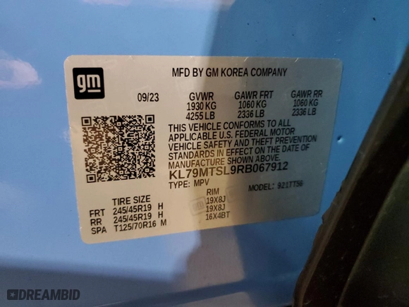 2024 Chevrolet TrailBlazer RS with VIN KL79MTSL9RB067912, listed as a Copart auction lot 86872174 with 10,233 mi miles and Salvage Title. Bid and sale history available at carsss.com. Image 13.