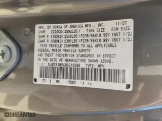 2008 Acura RDX Tech Pkg with VIN 5J8TB18548A010096, listed as a Copart auction lot 47346075 with 272,334 mi miles and Salvage Title. Bid and sale history available at carsss.com. Image 15.