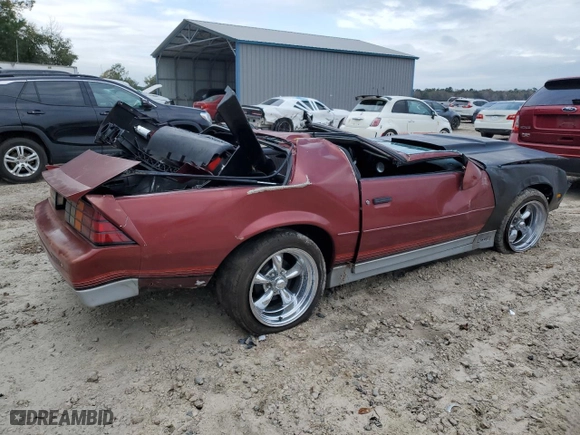 1987 Chevrolet Camaro with VIN 1G1FP21H2HN131699, listed as a Copart auction lot 87860445 with 86,117 mi miles and Salvage Title. Bid and sale history available at carsss.com. Image 3.