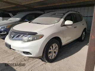 2012 Nissan Murano S with VIN JN8AZ1MU9CW114243, listed as a Copart auction lot 75068034 with 158,334 mi miles and Clean Title. Bid and sale history available at carsss.com. Image 1.