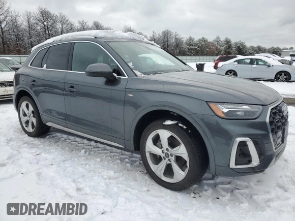 2022 Audi Q5 S line Premium Plus with VIN WA1EAAFY1N2090352, listed as a Copart auction lot 44381355 with 0 mi miles and Salvage Title. Bid and sale history available at carsss.com. Image 4.