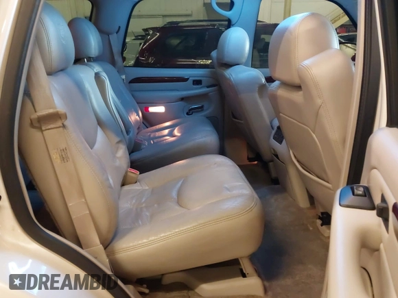 2003 Cadillac Escalade z VIN 1GYEK63N53R162632, wystawiony jako IAAI lot #41542627 z przebiegiem 147 577 mil mil oraz . Historia ofert i sprzedaży dostępna na DreamBid. Obrazek 8.