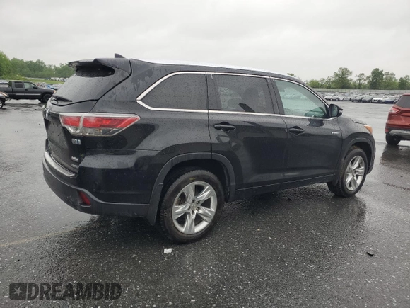 2015 Toyota Highlander Limited with VIN 5TDDCRFH9FS011045, listed as a Copart auction lot 55835605 with 160,639 mi miles and Salvage title. Bid and sale history available at DreamBid. Image 3.