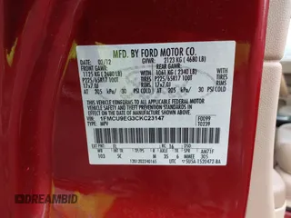 2012 Ford Escape Limited с VIN 1FMCU9EG3CKC23147, выставлен на аукционе IAAI как лот 42552489 с пробегом 97 380 миль миль и . История ставок и продаж доступна на DreamBid. Изображение 9.