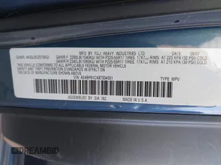 2008 Subaru Outback i with VIN 4S4BP61CX87334051, listed as a IAAI auction lot 41342060 with 123,755 mi miles and . Bid and sale history available at DreamBid. Image 9.