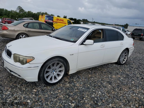 2004 BMW 7 Series 745Li with VIN WBAGN63494DS47871, listed as a Copart auction lot 60128164 with 0 mi miles and Salvage Title. Bid and sale history available at carsss.com. Image 1.