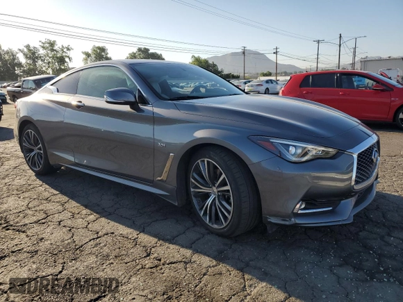2018 Infiniti Q60 Luxe with VIN JN1EV7EL8JM390331, listed as a Copart auction lot 57862095 with 54,676 mi miles and Salvage title. Bid and sale history available at DreamBid. Image 4.