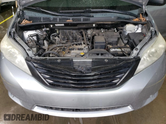 2011 Toyota Sienna with VIN 5TDZK3DC0BS112689, listed as a Copart auction lot 51651395 with 176,124 mi miles and Salvage Title. Bid and sale history available at carsss.com. Image 12.