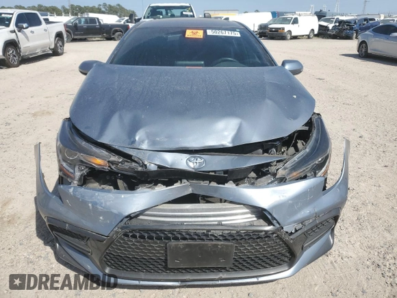 2020 Toyota Corolla SE with VIN 5YFP4RCEXLP010432, listed as a Copart auction lot 50267175 with 54,740 mi miles and Salvage Title. Bid and sale history available at carsss.com. Image 5.