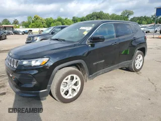 2024 Jeep Compass Sport with VIN 3C4NJDAN0RT154020, listed as a Copart auction lot 57774725 with 8,928 mi miles and Salvage title. Bid and sale history available at DreamBid. Image 1.