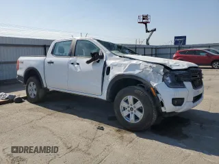 2024 Ford Ranger XL with VIN 1FTER4PH4RLE25246, listed as a Copart auction lot 65661234 with 328 mi miles and Salvage Title. Bid and sale history available at carsss.com. Image 4.