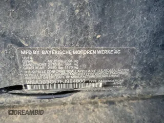2015 BMW 3 Series 328i xDrive with VIN WBA3B3C57FJ984800, listed as a Copart auction lot 89402685 with 0 mi miles and Salvage Title. Bid and sale history available at carsss.com. Image 13.