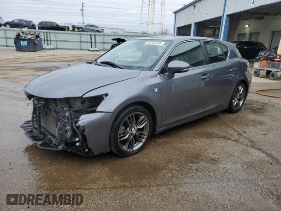 2012 Lexus CT 200h with VIN JTHKD5BH9C2059570, listed as a Copart auction lot 43745135 with 228,222 mi miles and Salvage title. Bid and sale history available at DreamBid. Image 1.