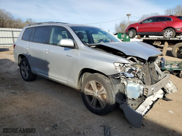 2009 Toyota Highlander Sport with VIN JTEDS43A192092594, listed as a Copart auction lot 46040585 with 163,640 mi miles and Salvage Title. Bid and sale history available at carsss.com. Image 4.