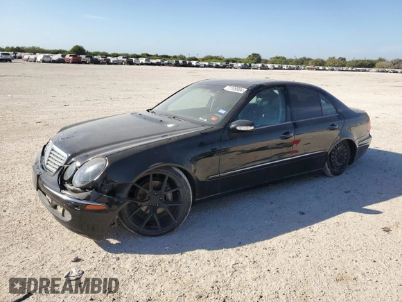 2003 Mercedes-Benz E-Class 5.0L with VIN WDBUF70J83A296836, listed as a Copart auction lot 77109904 with 0 mi miles and Clean Title. Bid and sale history available at carsss.com. Image 1.