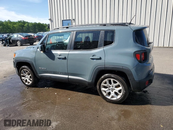 2017 Jeep Renegade Latitude with VIN ZACCJBBB9HPF91665, listed as a Copart auction lot 58564845 with 159,524 mi miles and Salvage title. Bid and sale history available at DreamBid. Image 2.